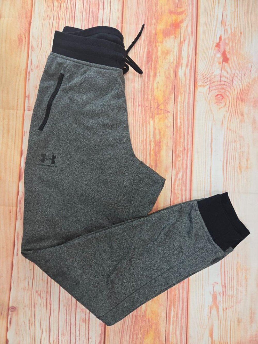 Under Armour Mens Heather Gray Tapered Joggers Medium